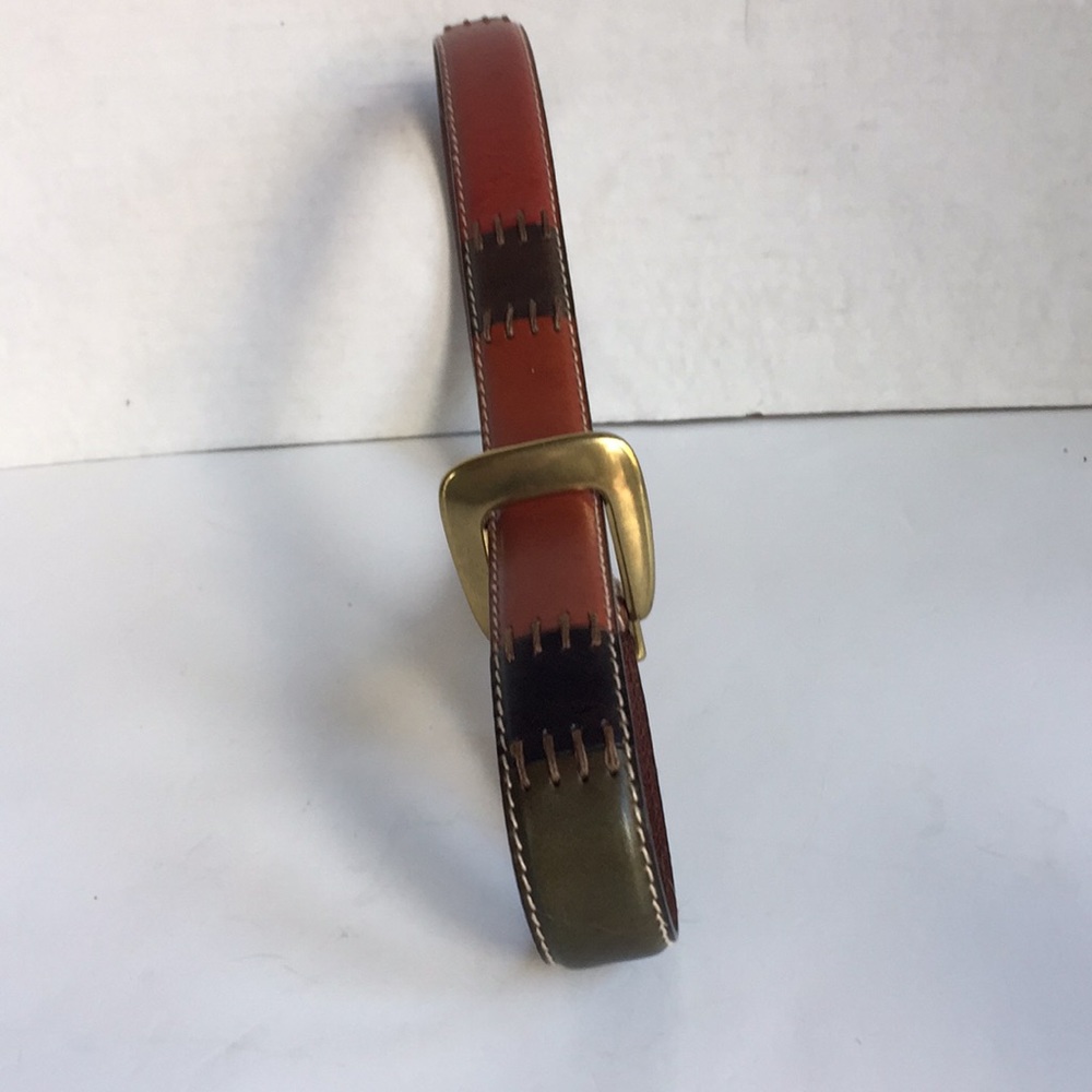 Fossil Patchwork Leather Medium Exposed Stitch - image 1